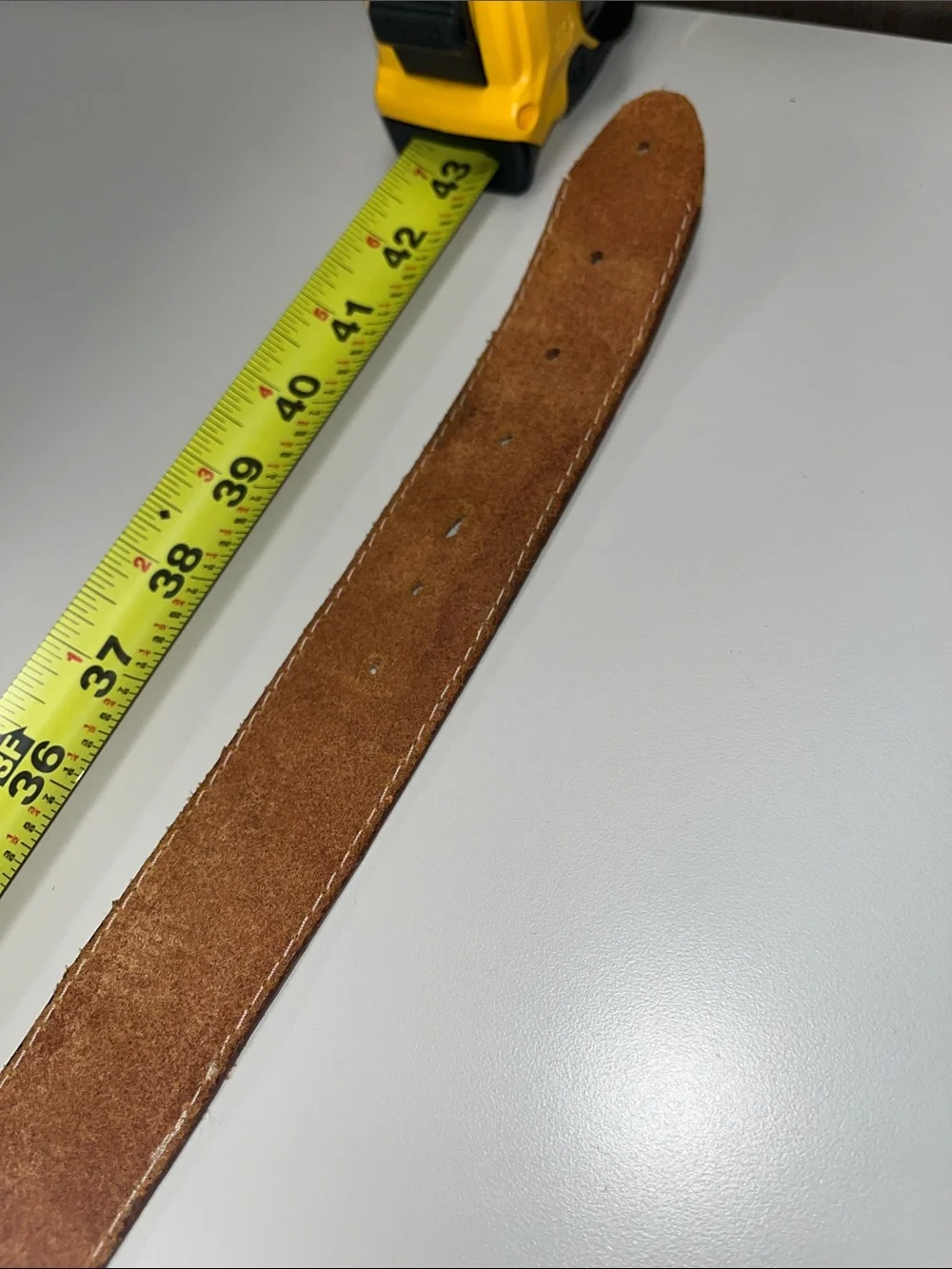 Dyna Buckle Devy Brown Leather Belt w/ Vanguard Brass Buckle